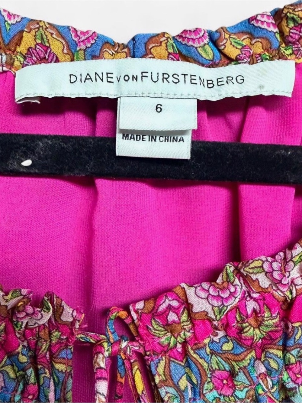 Diane Von Furstenberg Pink Multi-Color Printed Midi Dress - Picture 5 of 5